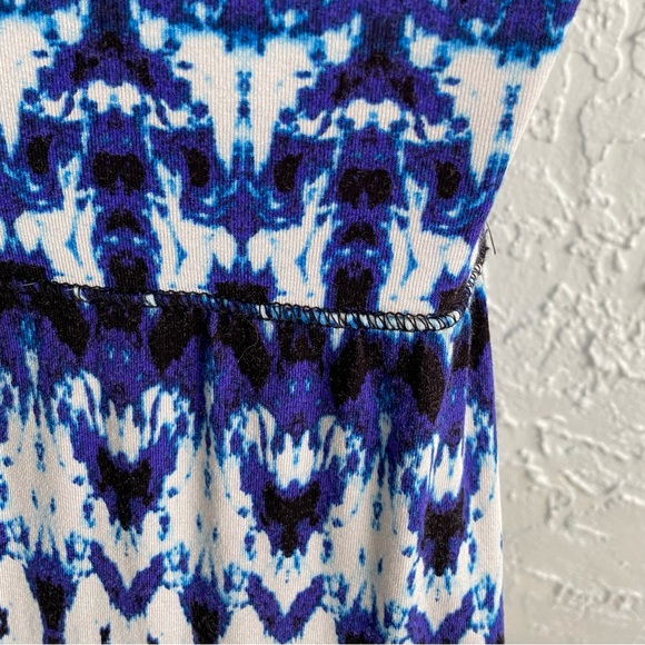 Cynthia Rowley Tie Dye Blue White Convertible Maxi Dress Small Rayon BohoCore - Picture 6 of 6